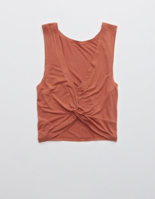Женские топы Aerie OFFLINE Thumbs Up Twist Cropped Tank Top — фото 4