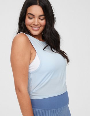 OFFLINE Thumbs Up Twist Cropped Tank Top