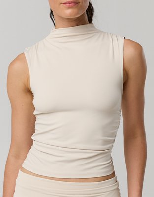 OFFLINE By Aerie Real Me XTRA Mock Neck Tank Top