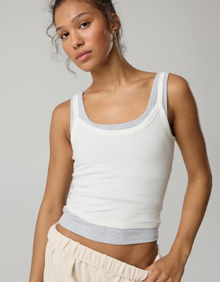 OFFLINE By Aerie Let's Stretch Ringer Tank Top from American Eagle - $20.96