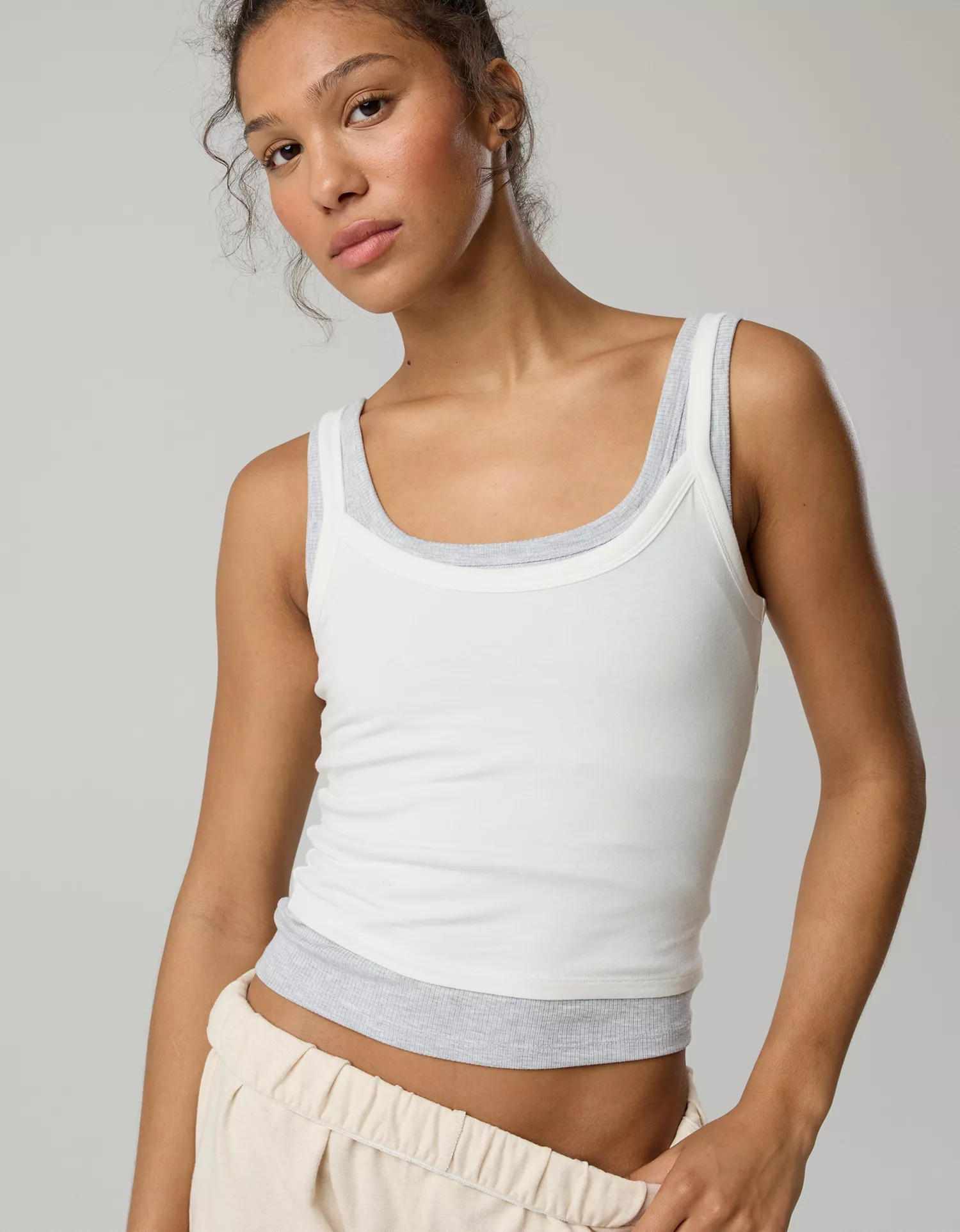 OFFLINE By Aerie Let's Stretch Ringer Tank Top - thumbnail 8