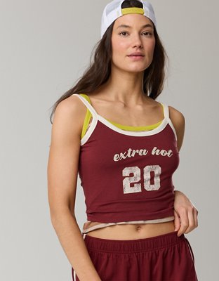 OFFLINE By Aerie Let's Stretch Ringer Tank Top from American Eagle - $28.45