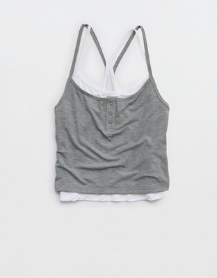 OFFLINE By Aerie Thumbs Up Layered Tank Top