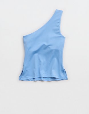 Женские топы Offline By Aerie Real Me Xtra One Shoulder, цвет: Небесно-голубой — фото 4