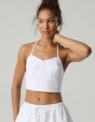 OFFLINE By Aerie Oxford Tie Back Tank Top