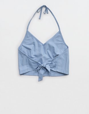 OFFLINE By Aerie Oxford Tie Back Tank Top