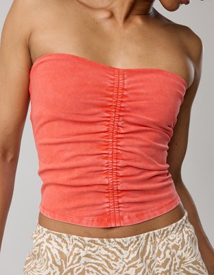 OFFLINE By Aerie OG Cotton Ruched Tube Top