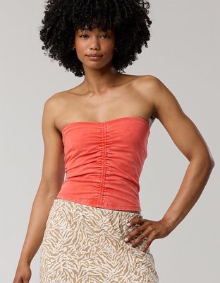 OFFLINE By Aerie OG Cotton Ruched Tube Top