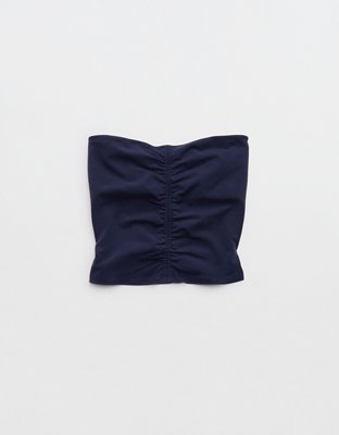 Женские топы Offline By Aerie OG Cotton Ruched Tube, цвет: Королевский синий тёмно-синий — фото 3