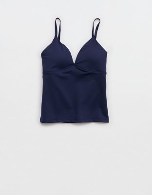 OFFLINE By Aerie The Hugger Plunge Tank Top Women's Royal Navy L
