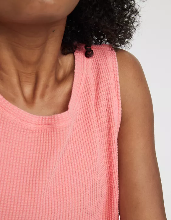 OFFLINE By Aerie Wow! Waffle Tank Top