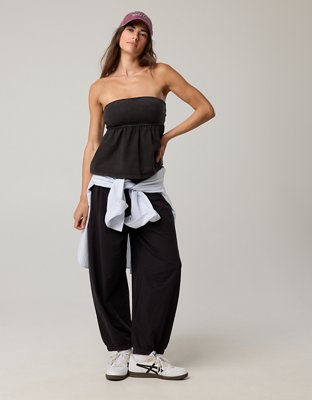 OFFLINE By Aerie OG Cotton Peplum Tube Top