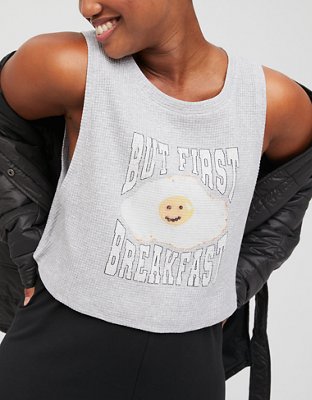 OFFLINE By Aerie Wow! Waffle Tank Top