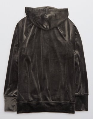 OFFLINE By Aerie After Party Velour Oversized Full Zip Hoodie