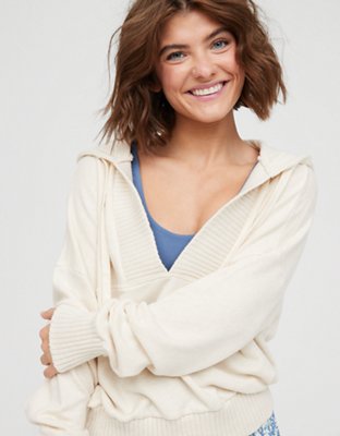 Женские худи Aerie OFFLINE By Aerie Weekend Ribbed Trim Sweatshirt — фото 6