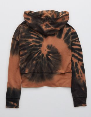 OFFLINE OTT Fleece Tie Dye Cropped Hoodie