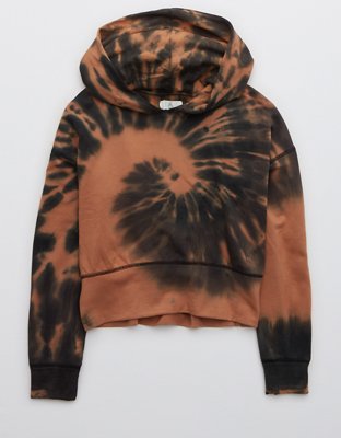 OFFLINE OTT Fleece Tie Dye Cropped Hoodie