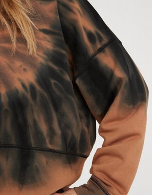 Женские худи Aerie OFFLINE OTT Fleece Tie Dye Cropped — фото 6
