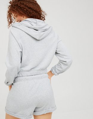 OFFLINE By Aerie Full Zip Cropped Hoodie