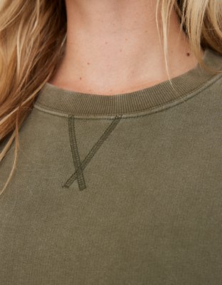 OFFLINE By Aerie Throw-Back Fleece Crew Neck Sweatshirt