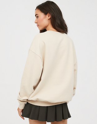 OFFLINE By Aerie Throw-Back Fleece Crew Neck Sweatshirt