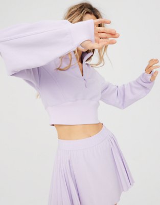 Crop top quarter outlet zip