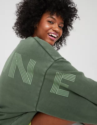 OFFLINE By Aerie Throw-back Oversized Fleece Crew