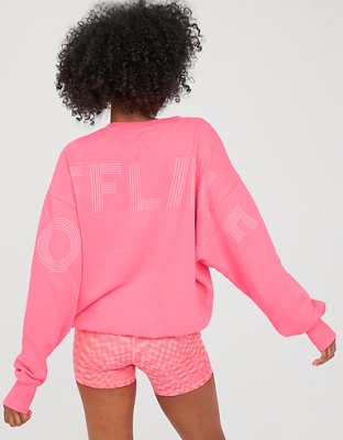 Женские свитеры Aerie OFFLINE By Aerie Throw-Back Oversized Fleece Crew — фото 5