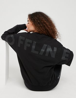 OFFLINE By Aerie Throw Back Oversized Fleece Crew