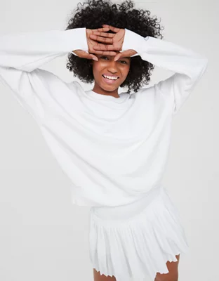 OFFLINE By Aerie Throw-back Oversized Fleece Crew