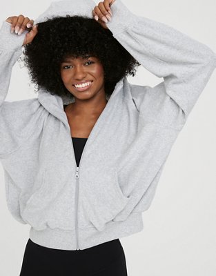 Aerie full zip oversized hoodie sale