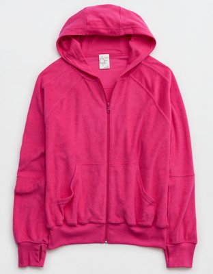 OFFLINE By Aerie Summer Lights Sweatshirt de felpa con cierre completo