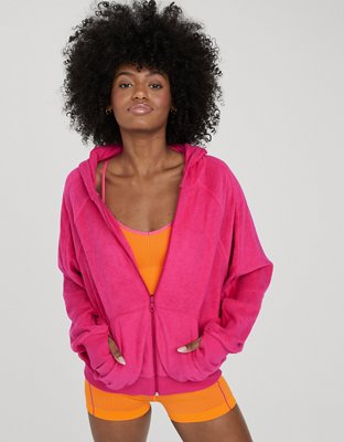 OFFLINE By Aerie Summer Lights Terry Full Zip Sweatshirt