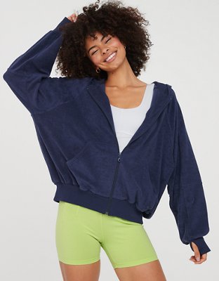 OFFLINE By Aerie Summer Lights Terry Full Zip Sweatshirt