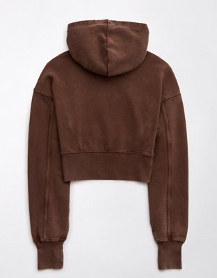 OFFLINE By Aerie Throw-Back Cropped Hoodie
