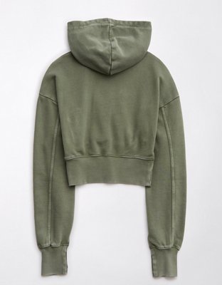 OFFLINE By Aerie Throw-Back Cropped Hoodie