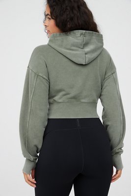 OFFLINE By Aerie Throw-Back Cropped Hoodie