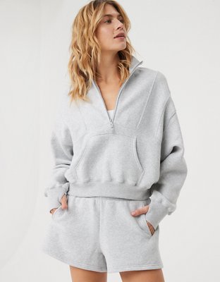 Women's Fuzzy Fleece 1/4 Zip Hoodie