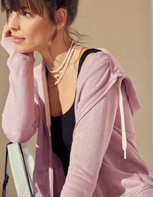 OFFLINE By Aerie Terry Full Zip Sweatshirt