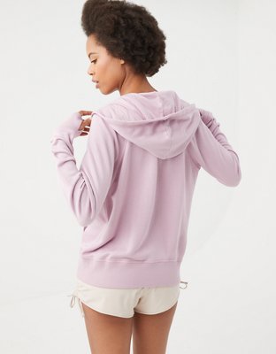 Женские худи Aerie OFFLINE By Aerie Terry Full Zip Sweatshirt — фото 6