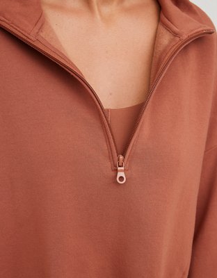 OFFLINE By Aerie OTT Fleece Quarter Zip Sweatshirt