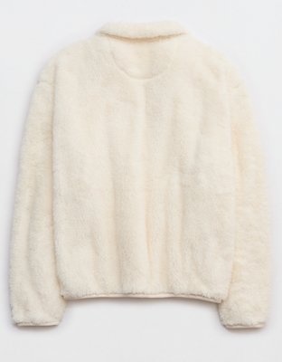 OFFLINE By Aerie Fluffy Sherpa Quarter Zip Sweatshirt