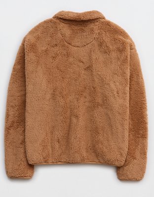 Женские худи Aerie OFFLINE By Aerie Fluffy Sherpa Quarter Zip Sweatshirt — фото 4