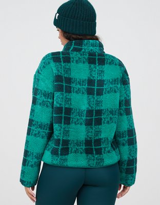 OFFLINE By Aerie Sweatshirt Acolchada de Tela de Rizo con Cierre de un Cuarto