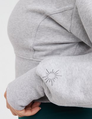 OFFLINE By Aerie Throw-Back Cropped Hoodie