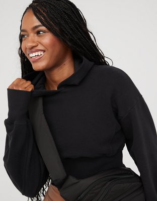 OFFLINE By Aerie Throw-Back Cropped Sweatshirt