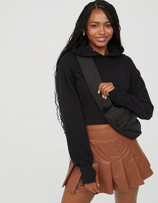 OFFLINE By Aerie Throw-Back Cropped Hoodie