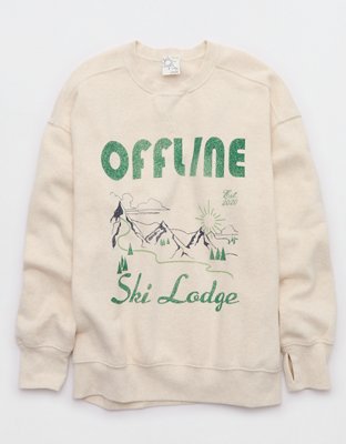 OFFLINE By Aerie Cloud Fleece Oversized Crewneck