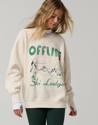 OFFLINE By Aerie Cloud Fleece Oversized Crewneck Sweatshirt