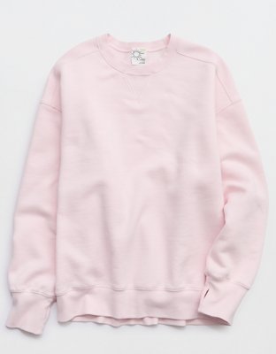 OFFLINE By Aerie Cloud Fleece Oversized Crewneck Sweatshirt Women's Pink Petal S